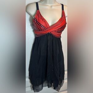 2 PC - NWOT - Red and Black Polka Dot Women's Swimsuit